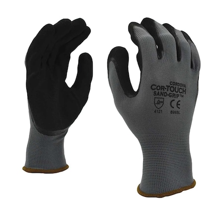 CORDOVA Cordova COR-TOUCH Sandgrip 13-Gauge Nitrile Palm Gloves, Dozen Pair 6993L